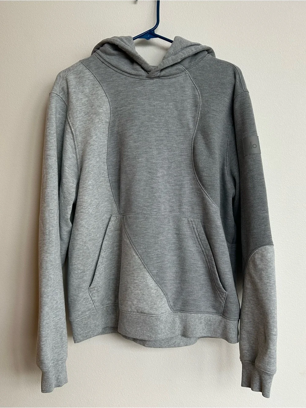Alo Yoga “Makes Waves” Hoodie in Tonal Heathered Grey Colorway